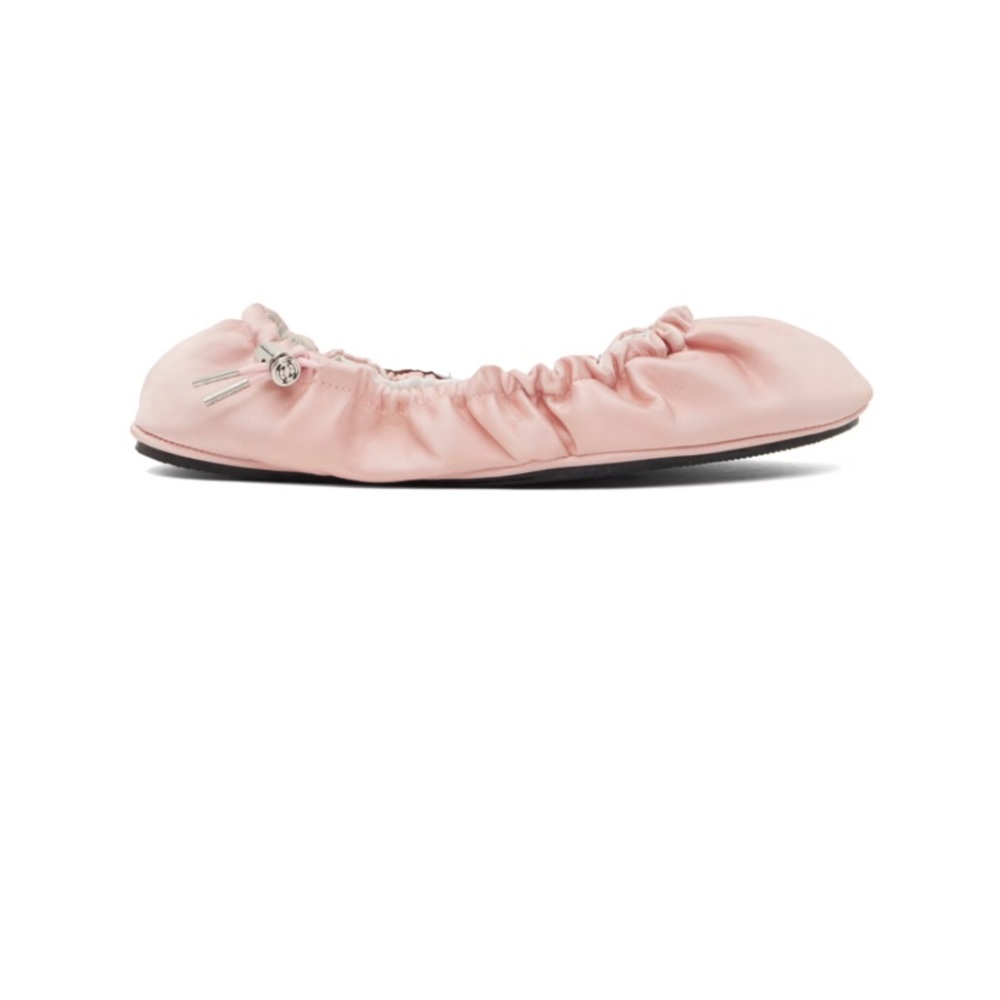 Rombaut Pink Aura Satin Ballerina Flats, Size EU 37 / US 6, NWB